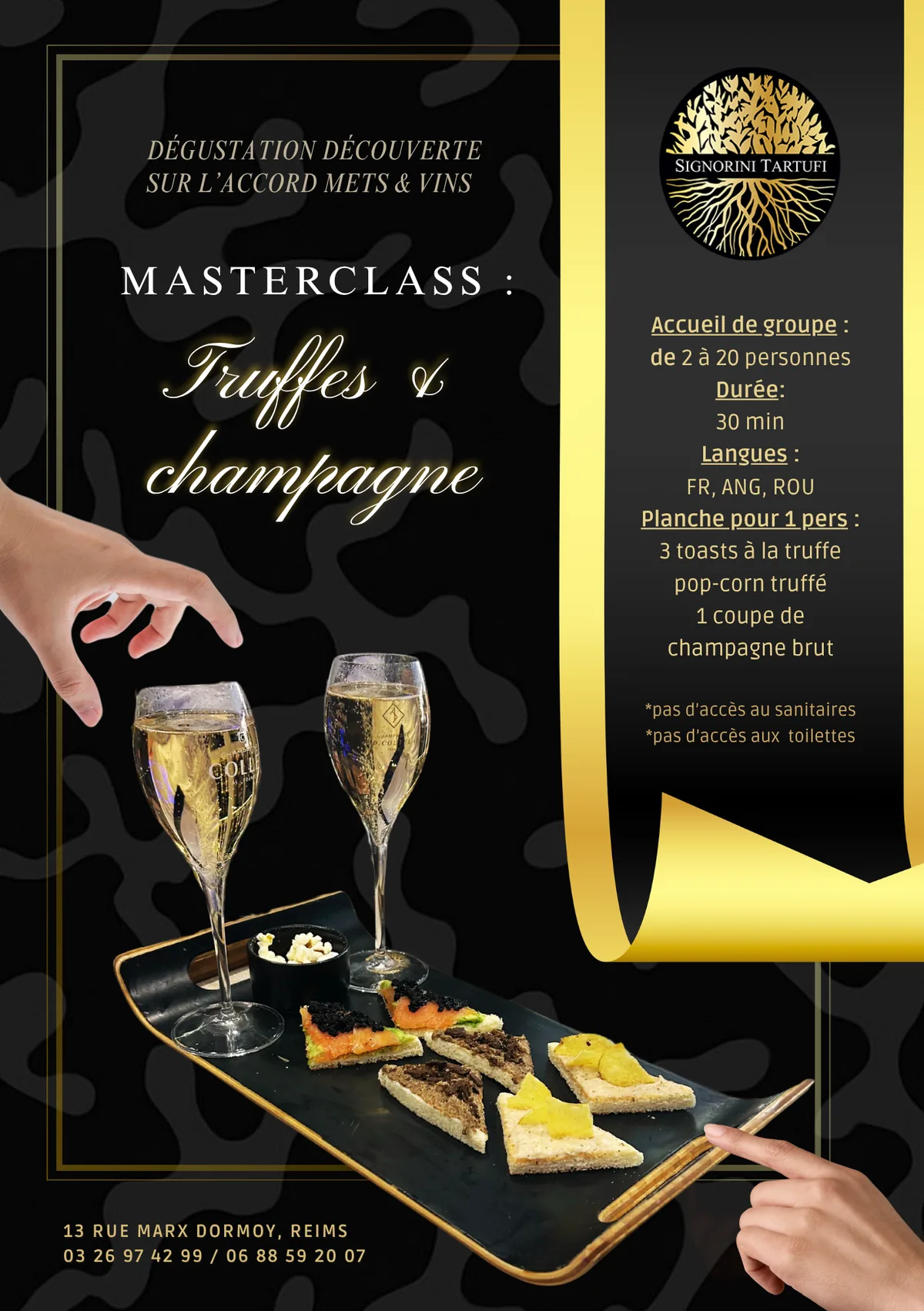 Découvrez l'accord "Truffes & Champagne" à Reims (45 min)